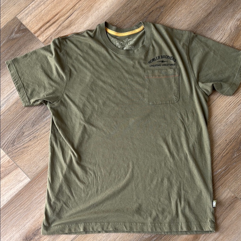Howler Brothers Creative Creatures Short Sleeve Tee - Olive - Size Large / L